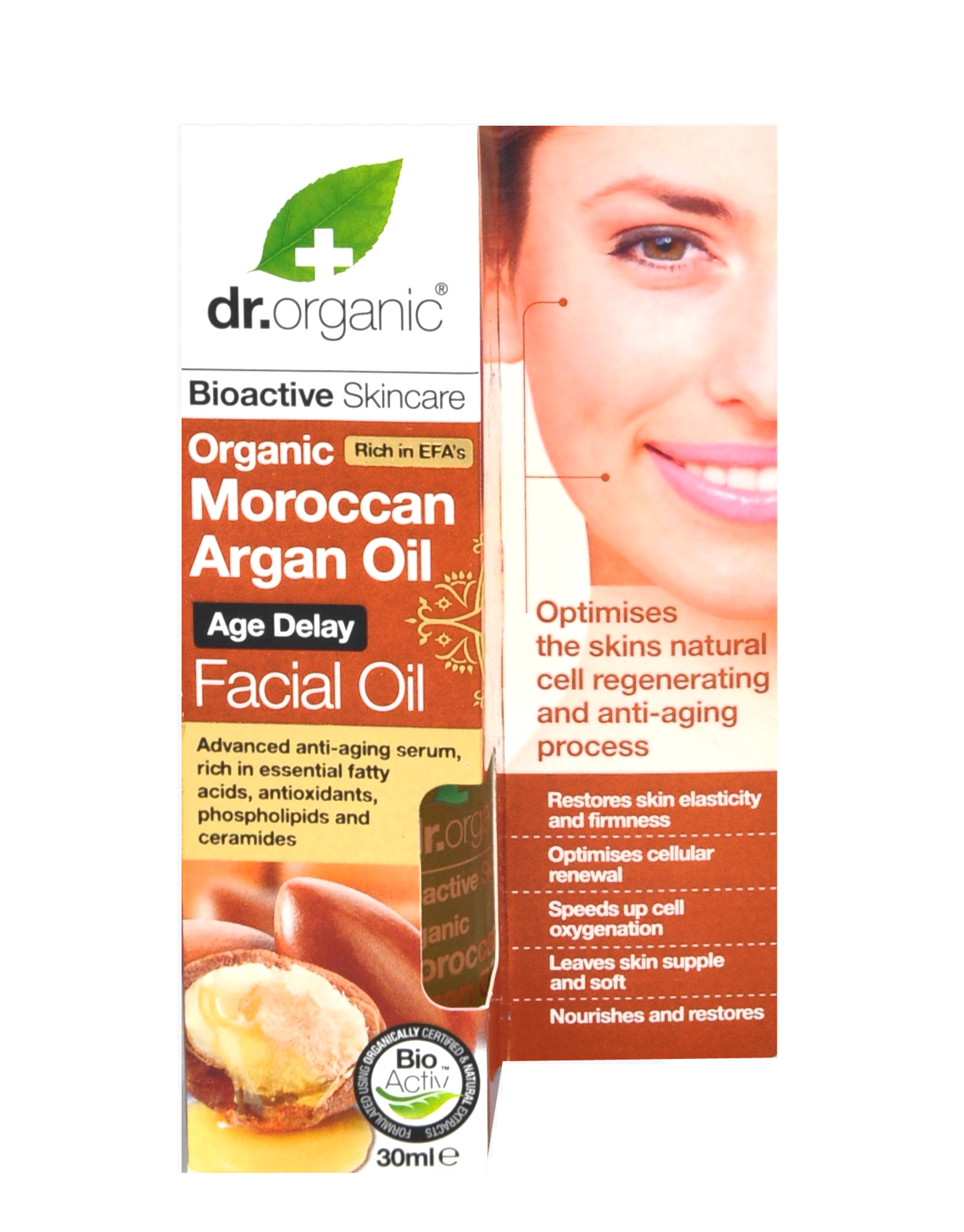 Organic Moroccan Argan Oil Facial Oil By DR ORGANIC 30ml