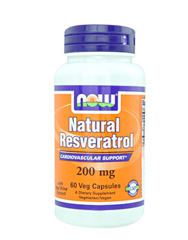 Mega Potency Natural Resveratrol 60 capsules - NOW FOODS