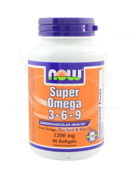 Super Omega 3-6-9 90 softgels - NOW FOODS