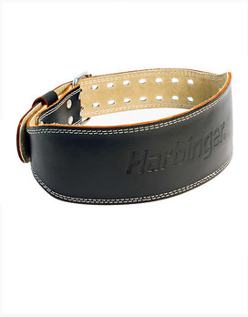 4" Padded Leather Belt Farbe: Schwarz - HARBINGER