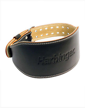 6" Padded Leather Belt Farbe: Schwarz - HARBINGER