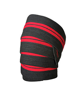 Red Line Knee Wraps Color: Negro / Rojo - HARBINGER