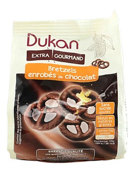 Oat Bran Pretzel with Chocolate 100 grams - DUKAN
