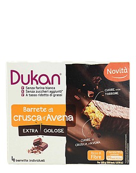 Barritas de Salvado de Avena Extra Chocolate 4 barras de 30 gramos - DUKAN