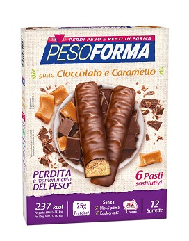 Chocolate and Caramel Bar 12 bars of 31 grams - PESOFORMA
