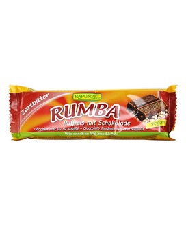 Rumba Bar Dark Chocolate with Puffed Rice 1 bar of 50 grams - RAPUNZEL