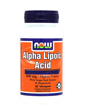 Alpha Lipoic Acid 600mg 60 capsules - NOW FOODS