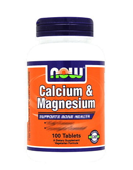 Calcium & Magnesium 100 tabletas - NOW FOODS
