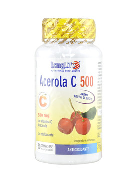 Acerola C 500 30 comprimidos masticables - LONG LIFE