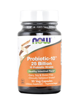 Probiotic-10 25 Billion 50 cápsulas vegetales - NOW FOODS