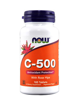 C-500 with Rose Hips 100 comprimidos - NOW FOODS