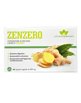 Zenzero 60 vegetarische Kapseln von 500mg - LA SORGENTE DEL BENESSERE