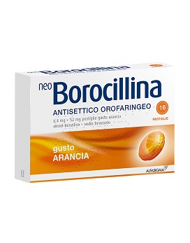 Neoborocillina Antisettico Orofaringeo 6,4mg + 52mg Gusto Arancia 16 pastiglie - NEOBOROCILLINA