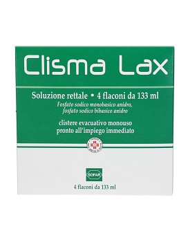 Clisma Lax Soluzione Rettale Clistere Evacuativo 4 flaconi da 133ml - SOFAR