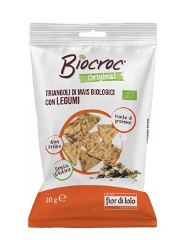 Biocroc - Mini Galletas de Maíz Biológicas con Legumbres 20 gramos - FIOR DI LOTO