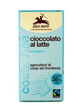 Cioccolato al Latte Biologico 100 grams - ALCE NERO