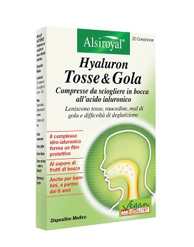Hyaluron Tosse e Gola Compresse da Sciogliere in Bocca 30 comprimidos - ALSIROYAL