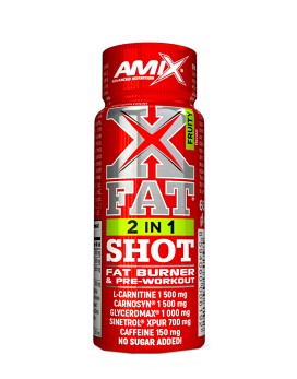 X Fat 2 in 1 Shot Fat Burner e Pre Workout 60ml - AMIX