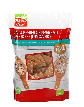 Snack-Mini Crispbread Farro e Quinoa Bio 110 gramos - LA FINESTRA SUL CIELO
