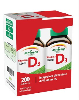 Vitamina D3 2 paquetes de 100 comprimidos - JAMIESON