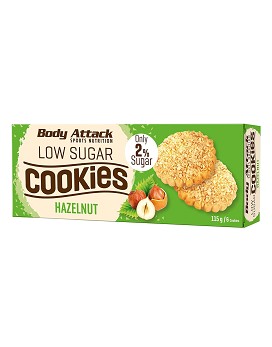 Low Sugar Cookies Hazelnut 6 biscuits de 19 grammes - BODY ATTACK