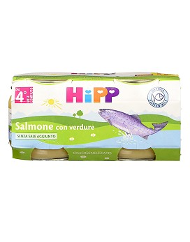 Salmone con Verdure 2 potes ou 80 grammes - HIPP