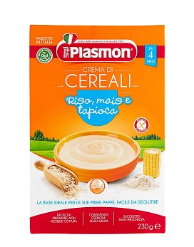 4 mois de crème de riz, maïs et céréales tapioca 230 grammes - PLASMON