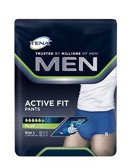 Men - Active Fit Pants Plus 8 Inkontinenz-Einlagen Große L - TENA