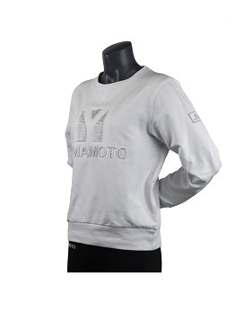 Lady Sweatshirt Embossed with Strass Farbe: Weiß - YAMAMOTO OUTFIT