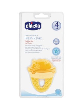 Massaggiagengive Fresh Relax 4 Mesi+ 1 anillo de dentición amarillo/amarillo - CHICCO