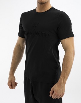 Man T-Shirt Embossed Color: Negro - YAMAMOTO OUTFIT