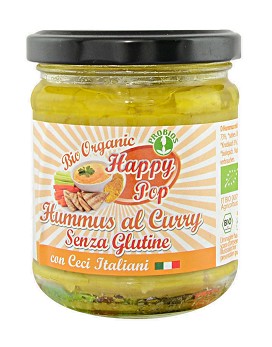 Happy Pop Hummus al Curry Sin Gluten 180 gramos - PROBIOS