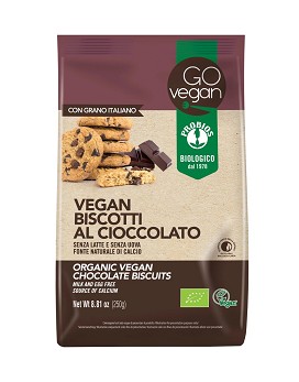 Go Vegan! - Vegan Biscotti al Cioccolato con Riso Germogliato 250 grammi - PROBIOS