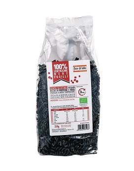 100% Black Lentils Fusilli 250 grams - FIOR DI LOTO
