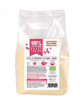 100% Lentilles Rouges Farine 400 grammes - FIOR DI LOTO