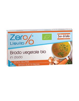Zero% Lievito - Preparato per Brodo Vegetale in Dado Biologico 6 dadi da 11 grammi - FIOR DI LOTO