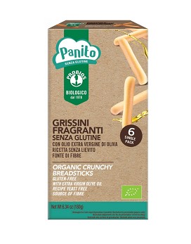 Panito - Organische knusprige Grissini 6 Pakete von 30 Gramm - PROBIOS