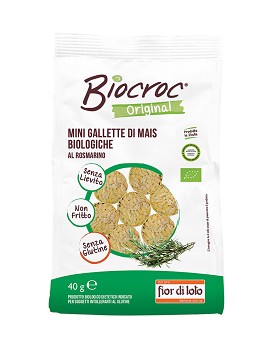 Biocroc - Mini Galettes de Maïs Bio avec Romarin 40 grammes - FIOR DI LOTO