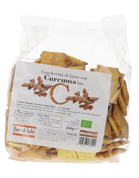 Organic Spelled Crackers with Turmeric 250 grams - FIOR DI LOTO