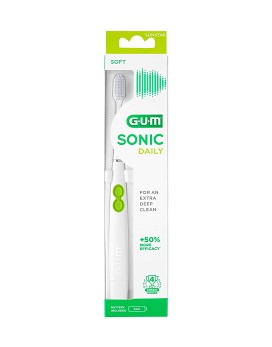 Sonic Daily Spazzolino Batteria Bianco 1 brosse à dents noire - GUM