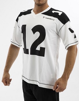 Man Football T-shirt Couleur: Blanc/Noir - YAMAMOTO OUTFIT
