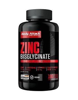 Zinc Bisglycinate 180 cápsulas - BODY ATTACK