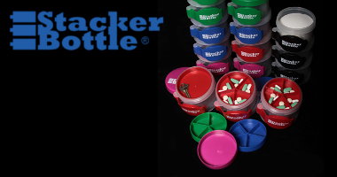 Stacker Bottle: Cajas apilables para la realización de alimentos y pastillas - iafstore