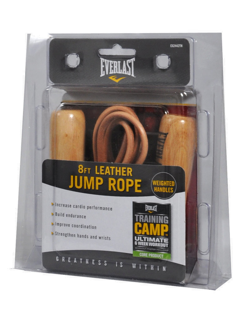 8ft Leather Jump Rope by Everlast fitness 