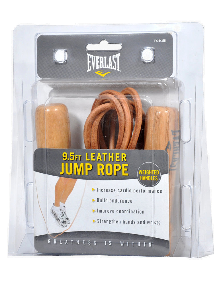 Everlast 9.5ft Leather Jump Rope (Cardio Training)
