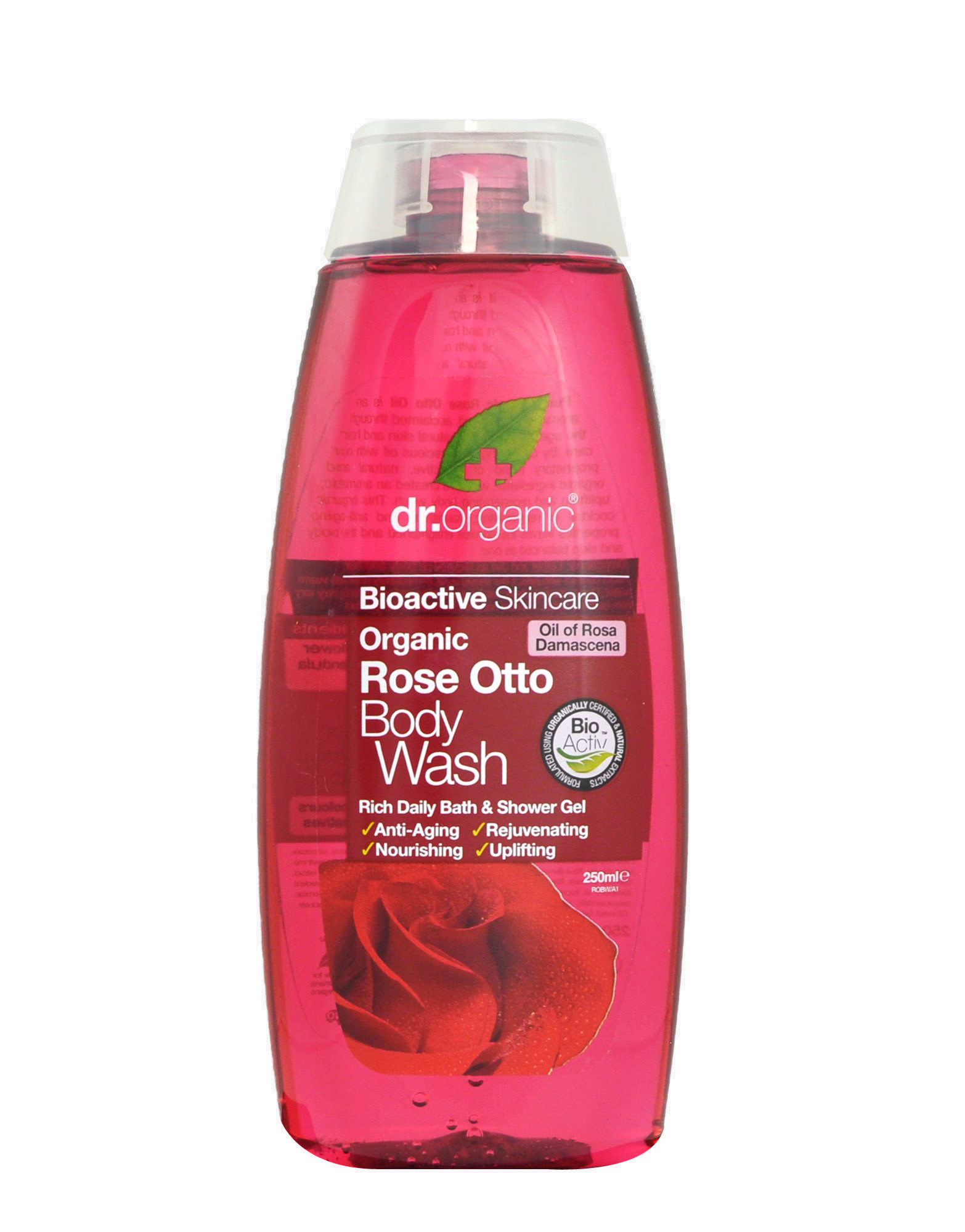 Organic Rose Otto Body Wash By Dr Organic 250ml