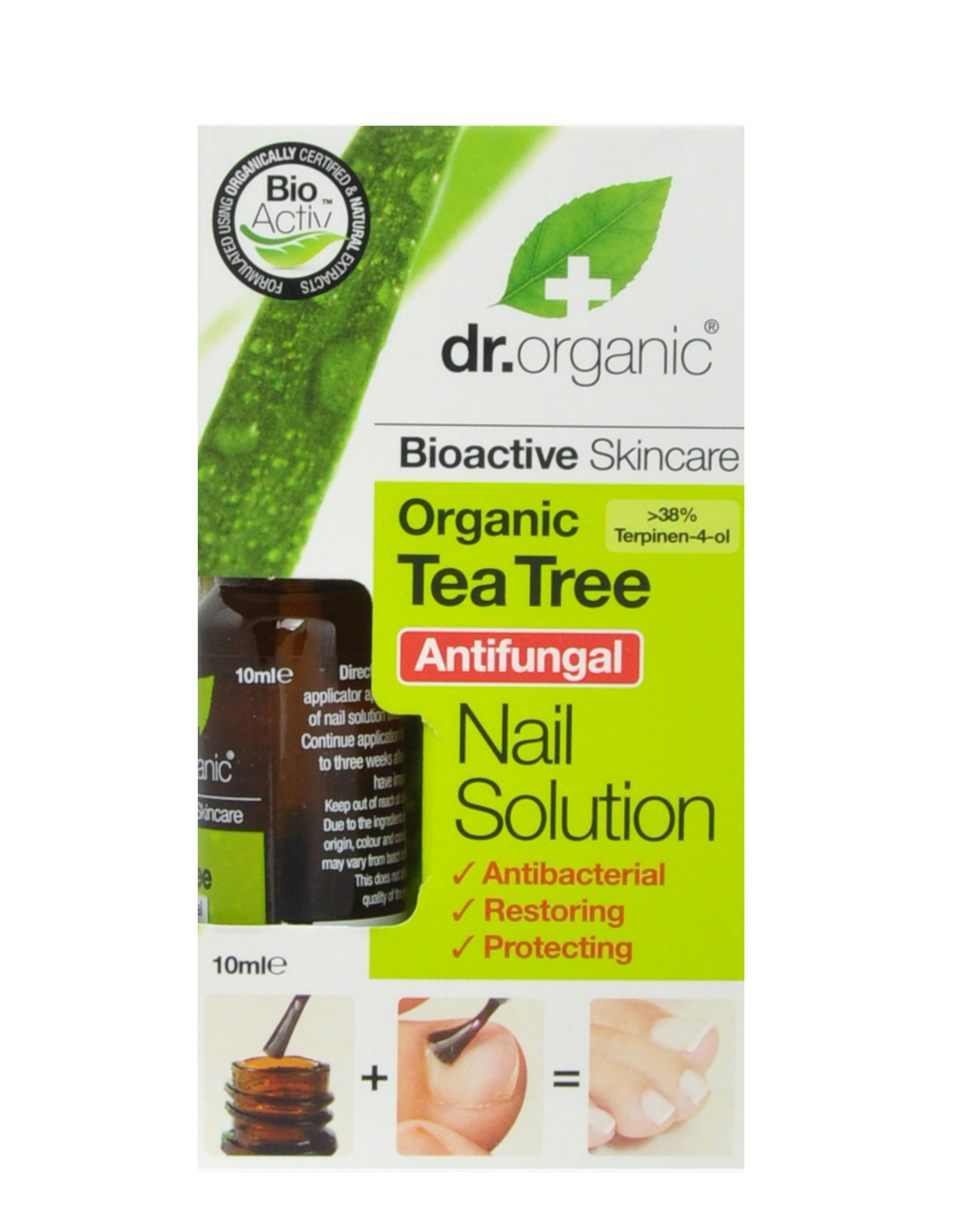  Organic  Tea Tree  Nail Solution by DR ORGANIC  10ml 