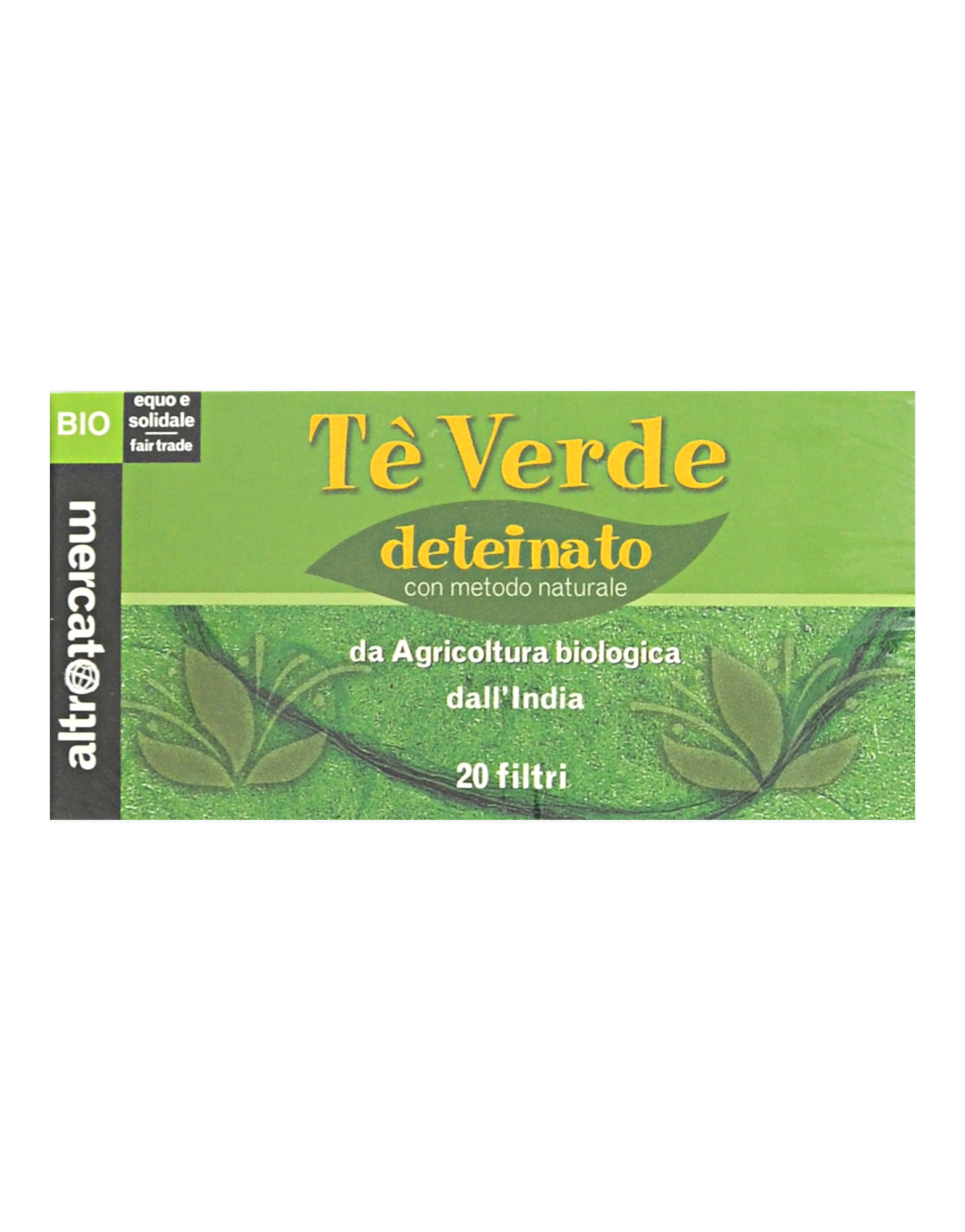 Tè Verde Deteinato de Altromercato, 20 filtros 