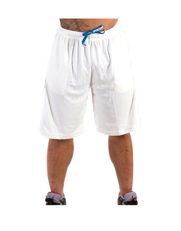 impuesto refrigerador Reparador Superior Mesh Shorts de Gorilla wear, Color: Blanco - iafstore.com