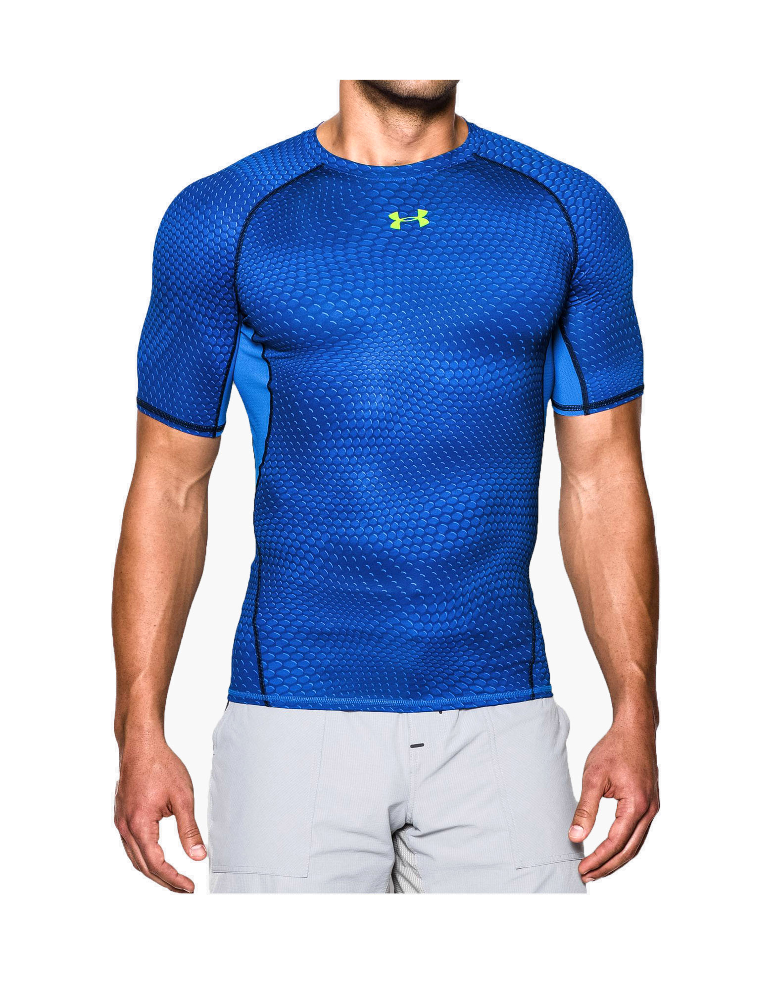 Men's UA HeatGear Armour Printed Short Sleeve Compression Shirt by ...